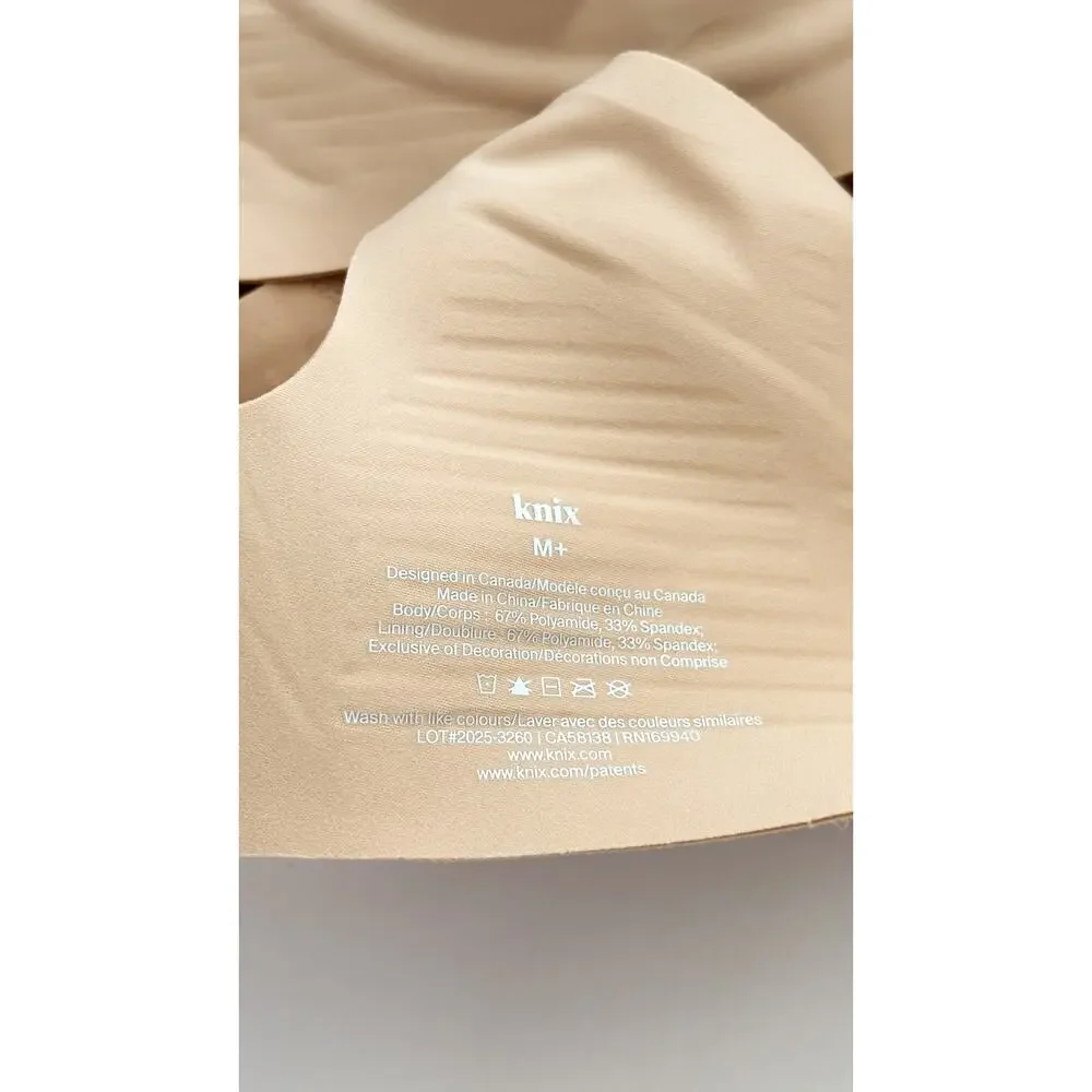 Knix Revolution Full Coverage Bra Warm Sand Womens Size M+ Medium+ New Wireless - Picture 10 of 12